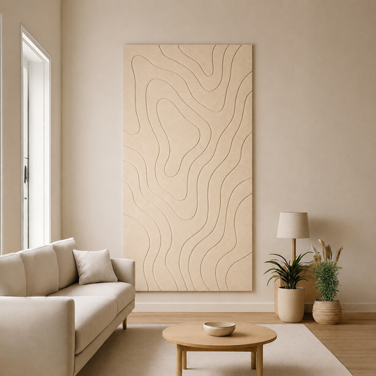 Topografische kaart wanddecoratie | 3D hoogtekaart van akoestisch vilt