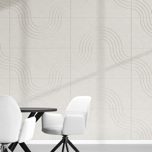 Akoestische wandtegels Curvy – geluiddempend vilt met ronde vormen