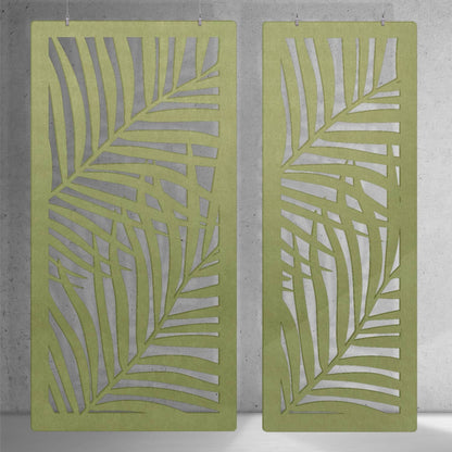 Roomdivider Palm – hangend kamerscherm met palmbladeren van vilt