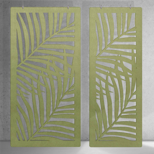 Roomdivider Palm – hangend kamerscherm met palmbladeren van vilt