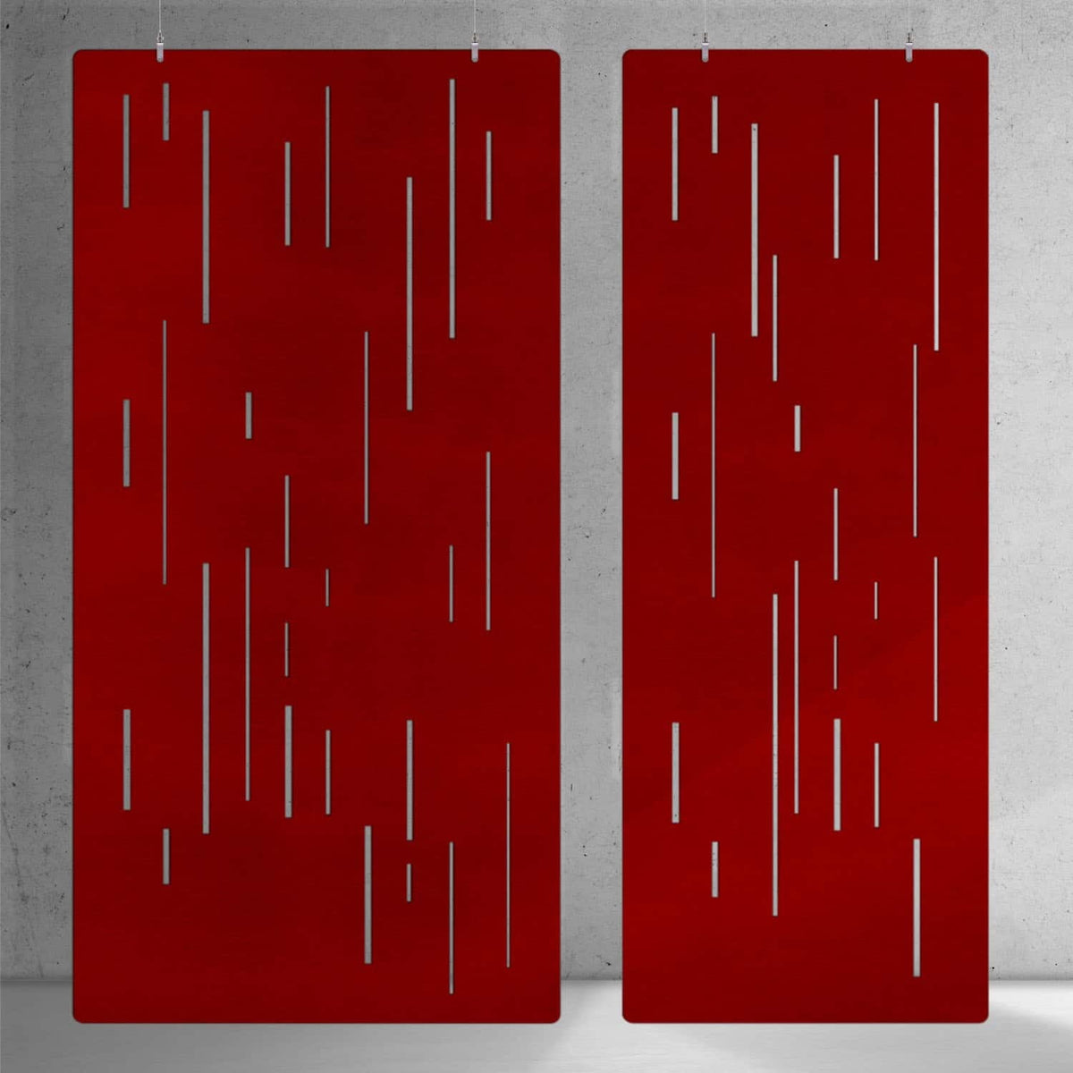 Roomdivider Lines – hangend kamerscherm met lijnenspel van vilt
