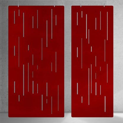 Roomdivider Lines – hangend kamerscherm met lijnenspel van vilt