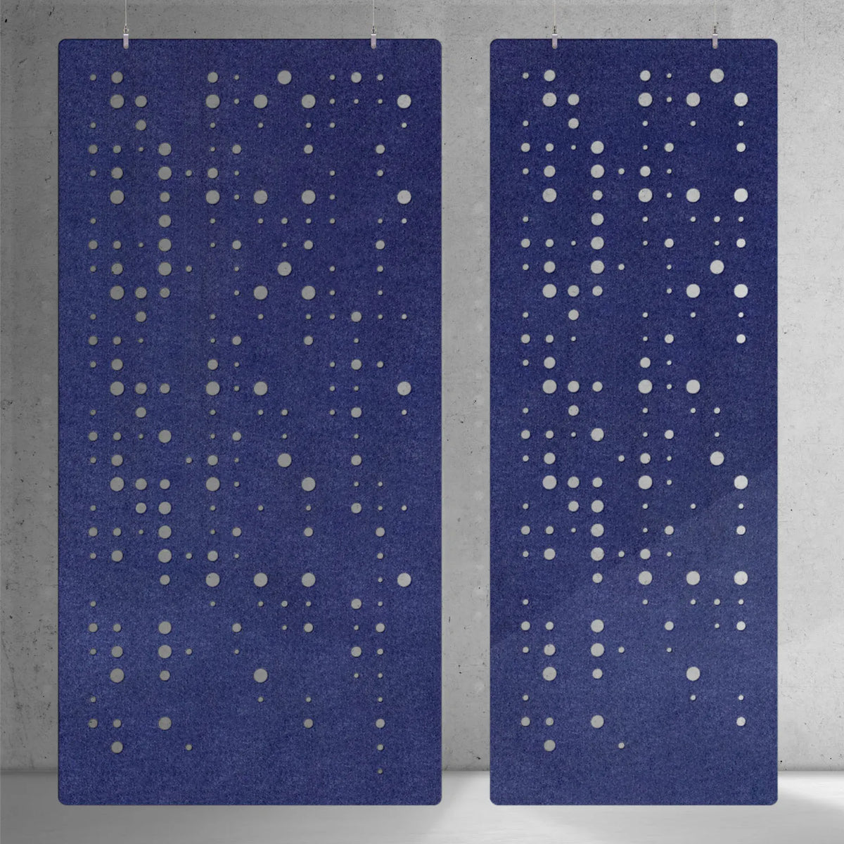 Roomdivider Dots – hangend kamerscherm met cirkels van vilt