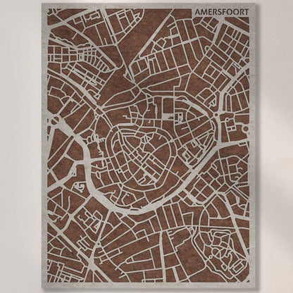 Akoestische City Map Amersfoort – 3D-stadskaart van PET-vilt