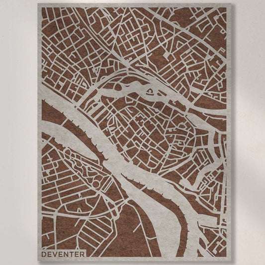 Akoestische City Map Deventer – 3D-stadskaart van PET-vilt