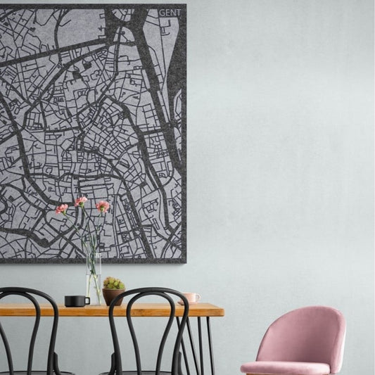 Akoestische City Map Gent – 3D-stadskaart van PET-vilt