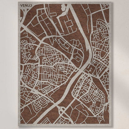 Akoestische City Map Venlo – 3D-stadskaart van PET-vilt