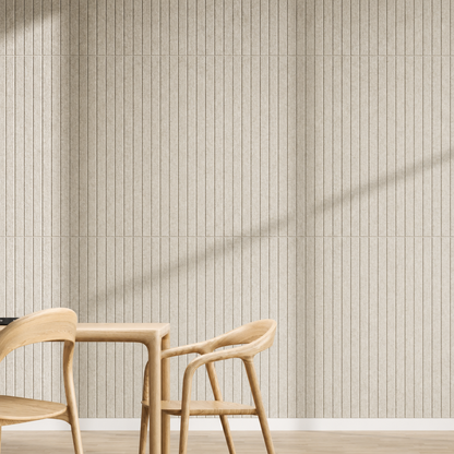 Akoestische wandtegels Lines – geluiddempend vilt met subtiele lijnen