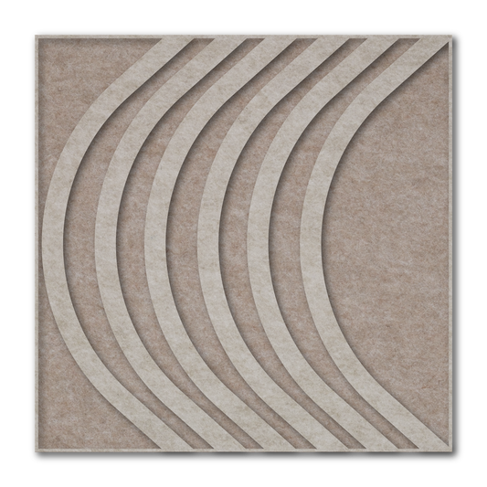 Akoestisch schilderij Bow – Scandinavische 3D wandkunst